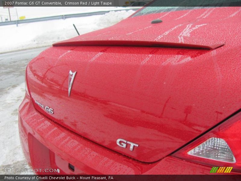 Crimson Red / Light Taupe 2007 Pontiac G6 GT Convertible