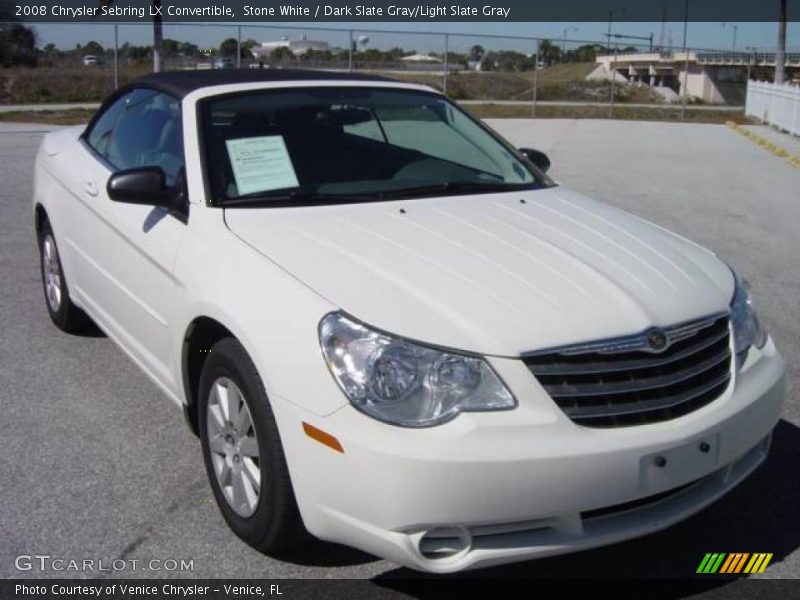 Stone White / Dark Slate Gray/Light Slate Gray 2008 Chrysler Sebring LX Convertible