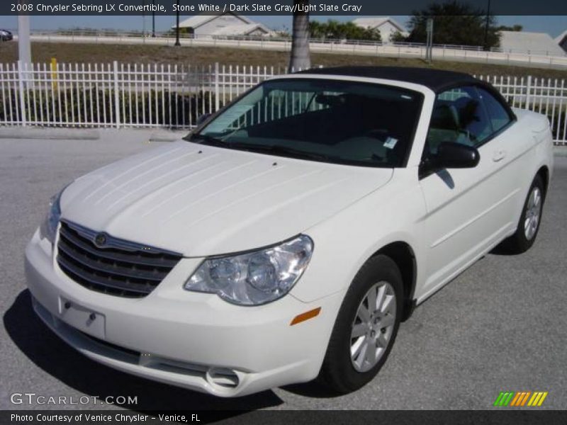 Stone White / Dark Slate Gray/Light Slate Gray 2008 Chrysler Sebring LX Convertible
