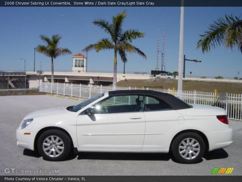 Stone White / Dark Slate Gray/Light Slate Gray 2008 Chrysler Sebring LX Convertible