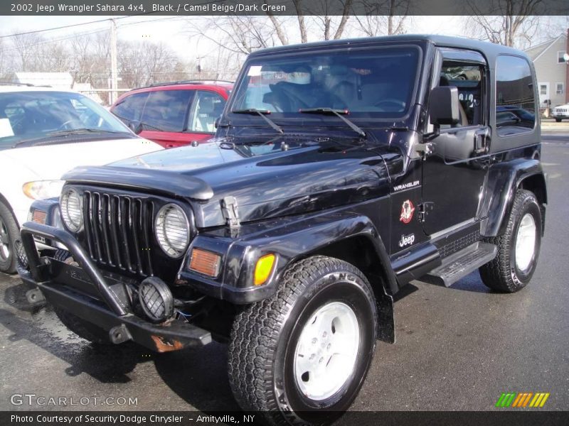 Black / Camel Beige/Dark Green 2002 Jeep Wrangler Sahara 4x4