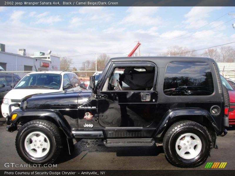 Black / Camel Beige/Dark Green 2002 Jeep Wrangler Sahara 4x4