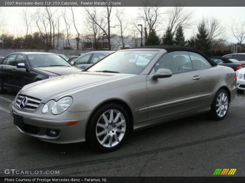 Pewter Metallic / Stone 2007 Mercedes-Benz CLK 350 Cabriolet