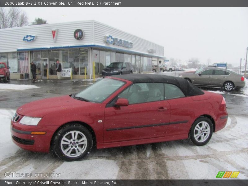Chili Red Metallic / Parchment 2006 Saab 9-3 2.0T Convertible
