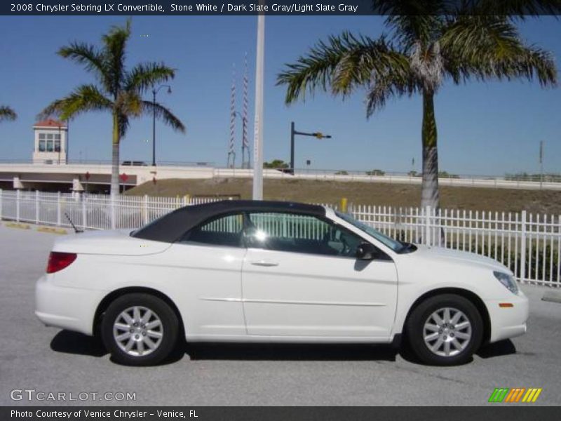 Stone White / Dark Slate Gray/Light Slate Gray 2008 Chrysler Sebring LX Convertible