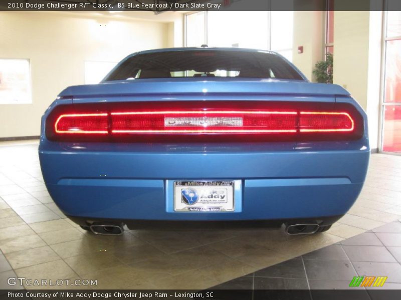 B5 Blue Pearlcoat / Dark Slate Gray 2010 Dodge Challenger R/T Classic