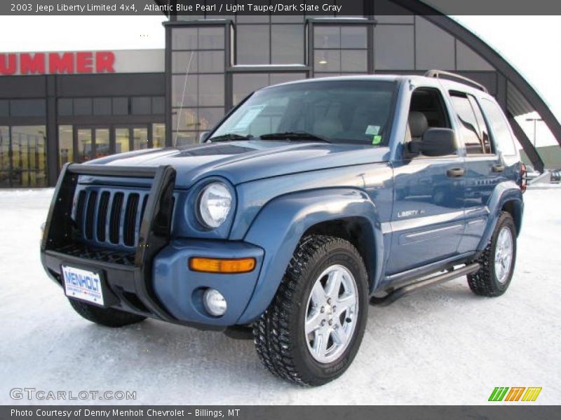 Atlantic Blue Pearl / Light Taupe/Dark Slate Gray 2003 Jeep Liberty Limited 4x4