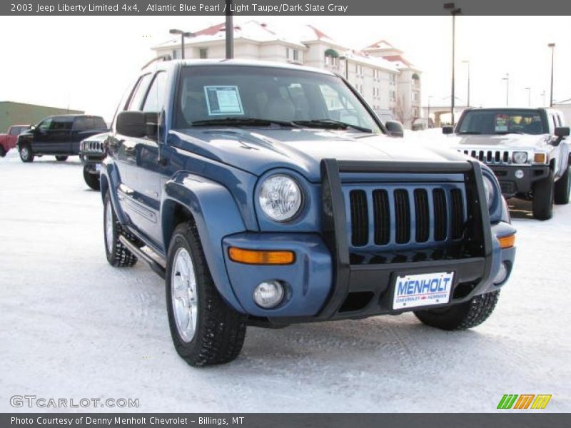 Atlantic Blue Pearl / Light Taupe/Dark Slate Gray 2003 Jeep Liberty Limited 4x4