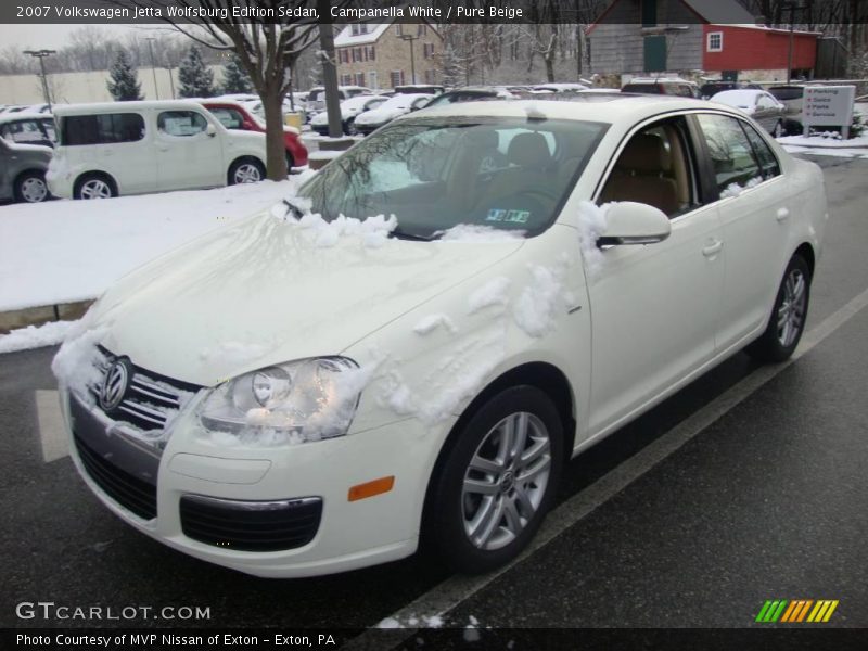 Campanella White / Pure Beige 2007 Volkswagen Jetta Wolfsburg Edition Sedan