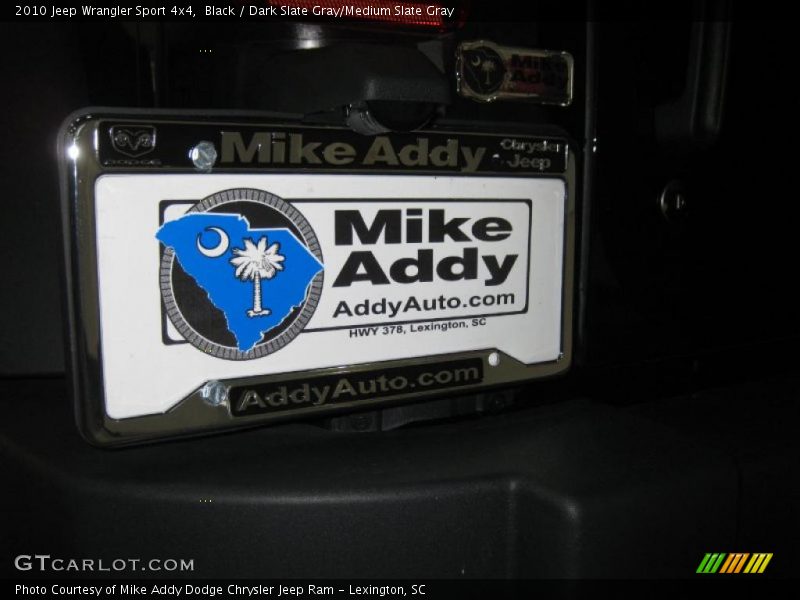 Black / Dark Slate Gray/Medium Slate Gray 2010 Jeep Wrangler Sport 4x4