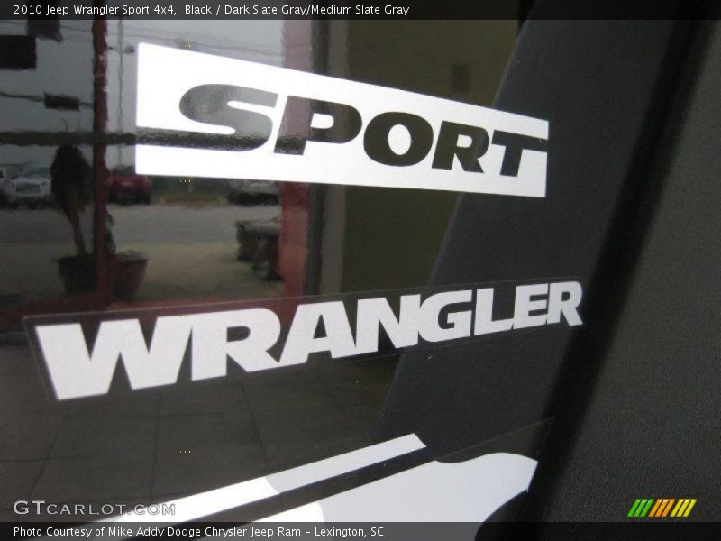 Black / Dark Slate Gray/Medium Slate Gray 2010 Jeep Wrangler Sport 4x4
