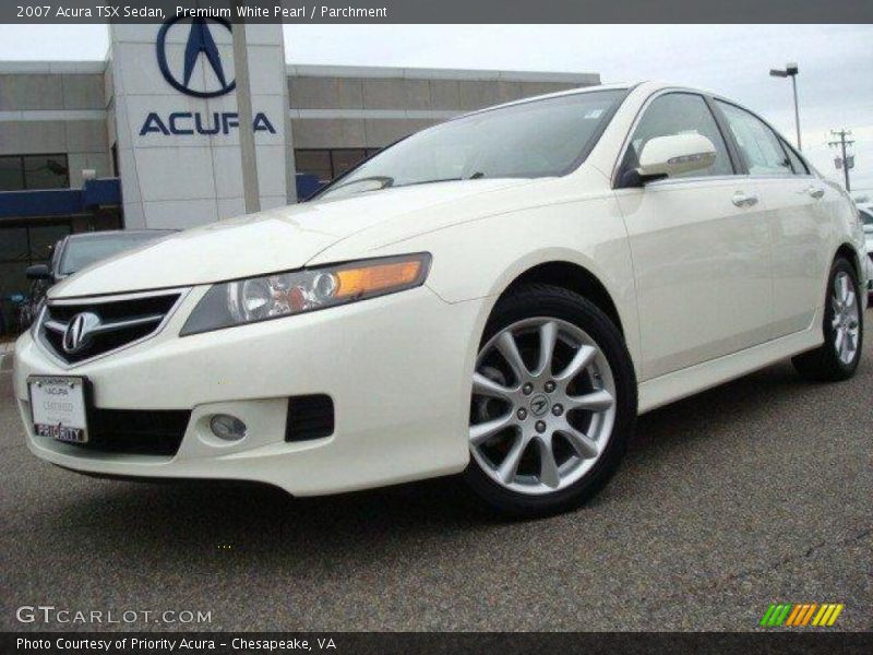 Premium White Pearl / Parchment 2007 Acura TSX Sedan