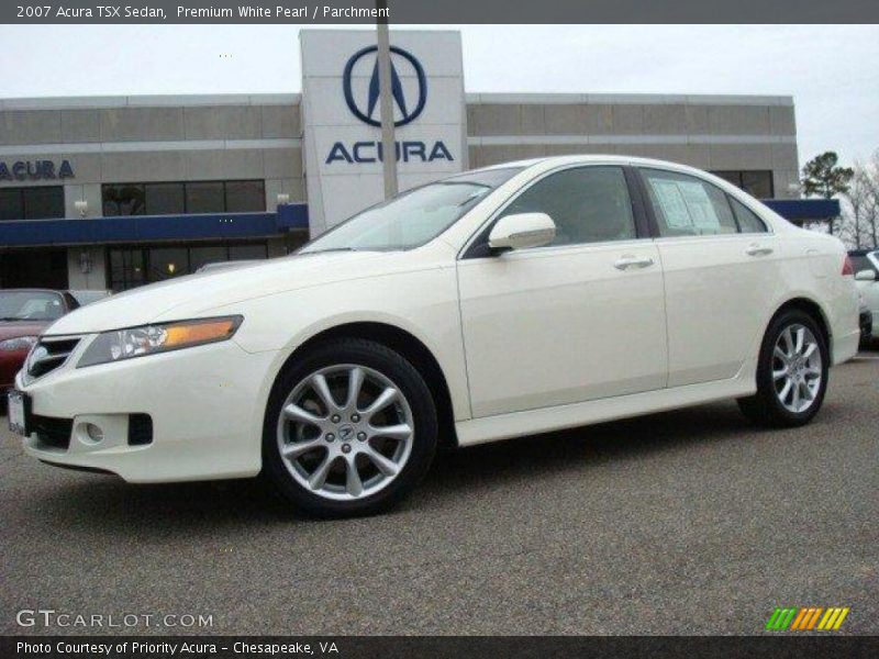 Premium White Pearl / Parchment 2007 Acura TSX Sedan