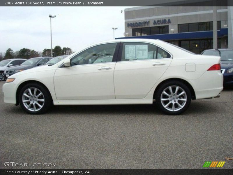 Premium White Pearl / Parchment 2007 Acura TSX Sedan