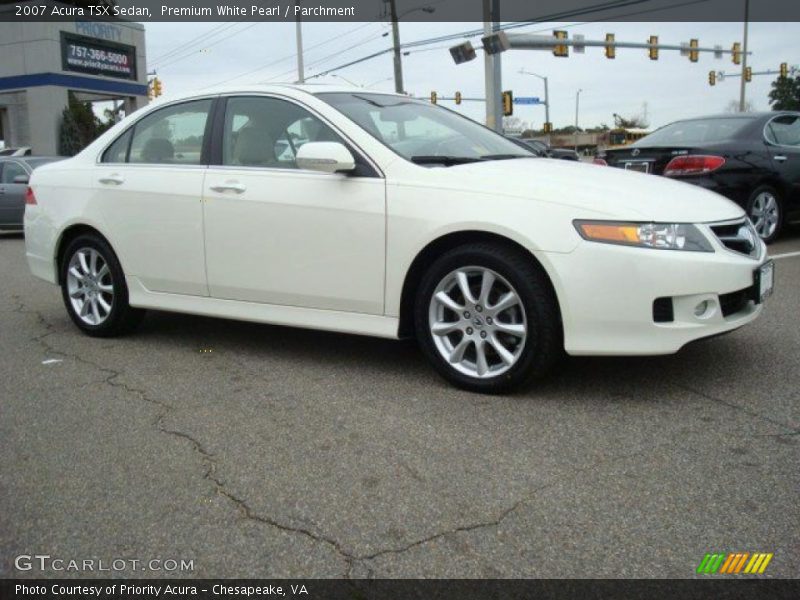 Premium White Pearl / Parchment 2007 Acura TSX Sedan