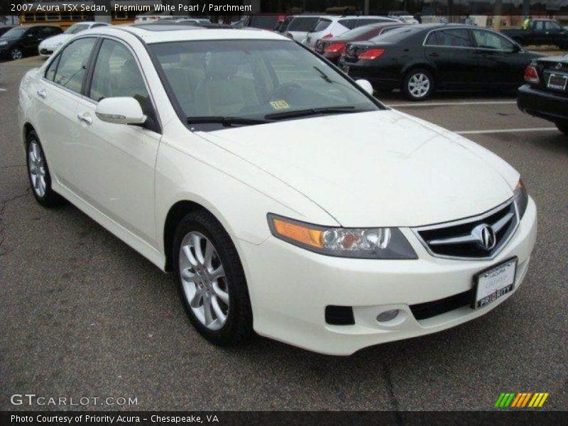 Premium White Pearl / Parchment 2007 Acura TSX Sedan