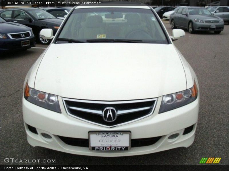 Premium White Pearl / Parchment 2007 Acura TSX Sedan