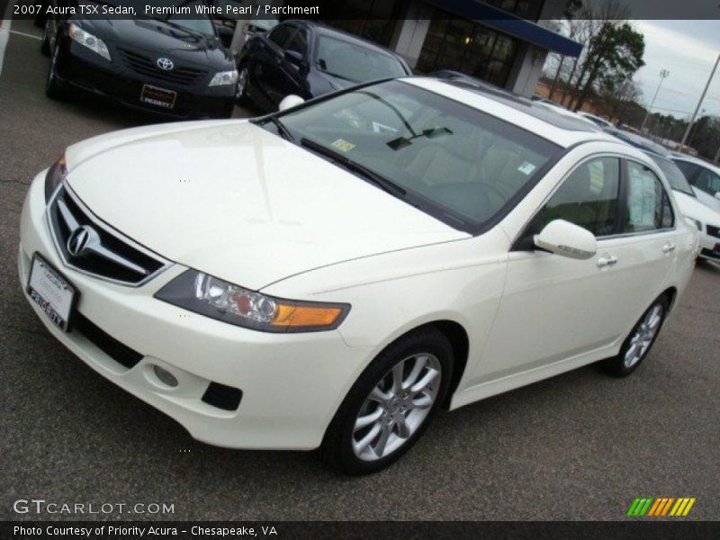 Premium White Pearl / Parchment 2007 Acura TSX Sedan