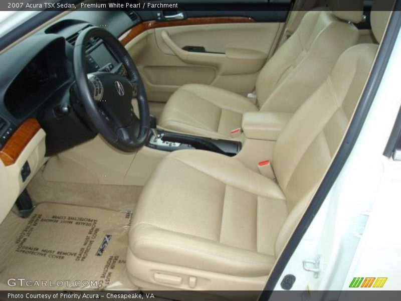 Premium White Pearl / Parchment 2007 Acura TSX Sedan