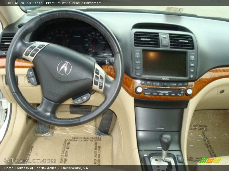 Premium White Pearl / Parchment 2007 Acura TSX Sedan