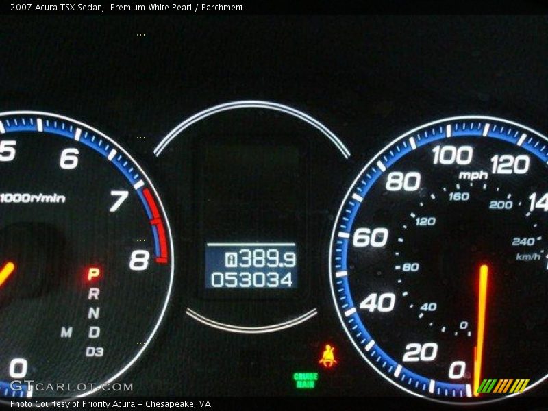 Premium White Pearl / Parchment 2007 Acura TSX Sedan