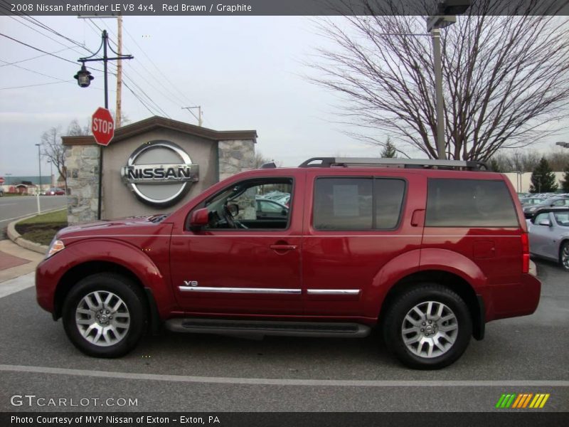 Red Brawn / Graphite 2008 Nissan Pathfinder LE V8 4x4