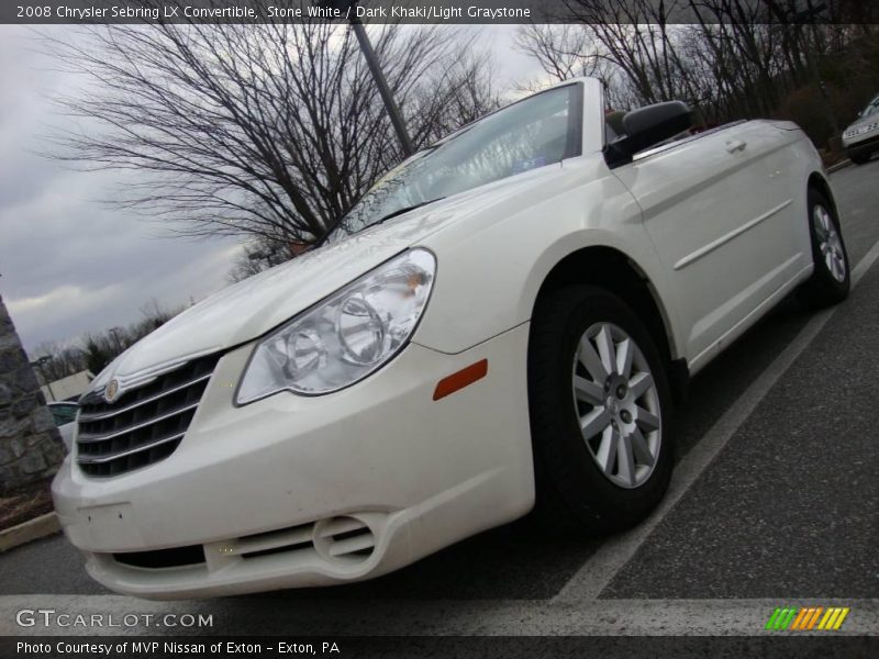 Stone White / Dark Khaki/Light Graystone 2008 Chrysler Sebring LX Convertible