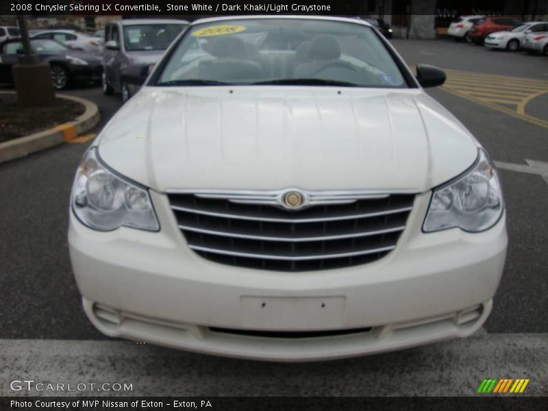 Stone White / Dark Khaki/Light Graystone 2008 Chrysler Sebring LX Convertible