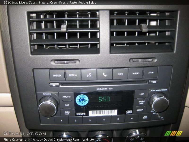 Natural Green Pearl / Pastel Pebble Beige 2010 Jeep Liberty Sport