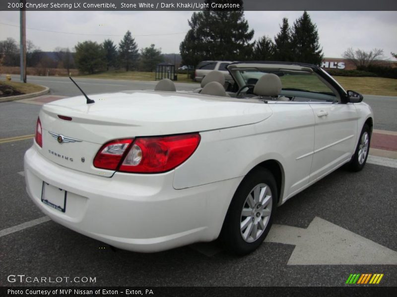 Stone White / Dark Khaki/Light Graystone 2008 Chrysler Sebring LX Convertible