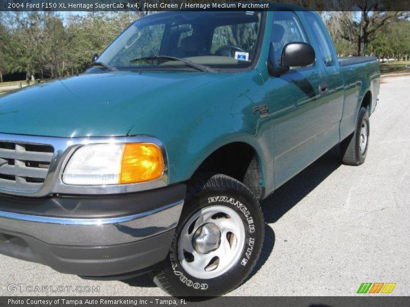 Fleet Green / Heritage Medium Parchment 2004 Ford F150 XL Heritage SuperCab 4x4