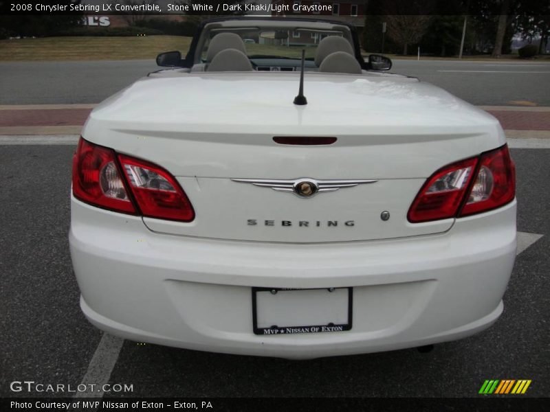 Stone White / Dark Khaki/Light Graystone 2008 Chrysler Sebring LX Convertible