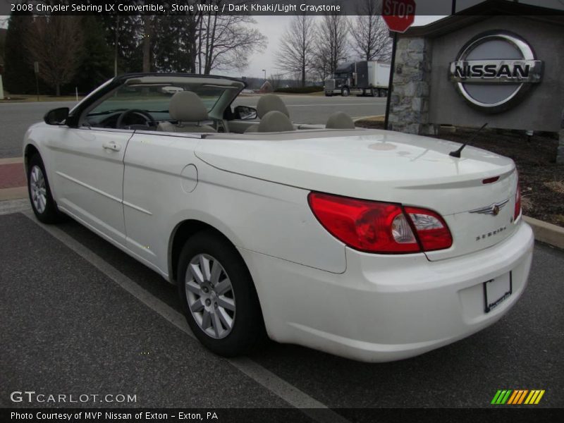 Stone White / Dark Khaki/Light Graystone 2008 Chrysler Sebring LX Convertible