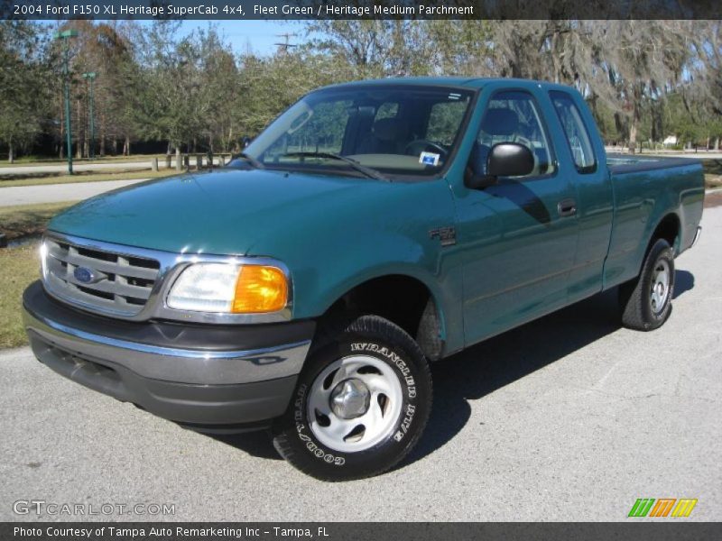 Fleet Green / Heritage Medium Parchment 2004 Ford F150 XL Heritage SuperCab 4x4