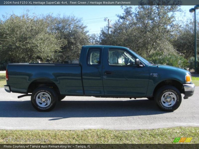 Fleet Green / Heritage Medium Parchment 2004 Ford F150 XL Heritage SuperCab 4x4