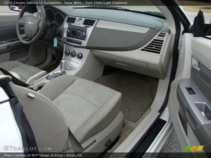 Stone White / Dark Khaki/Light Graystone 2008 Chrysler Sebring LX Convertible