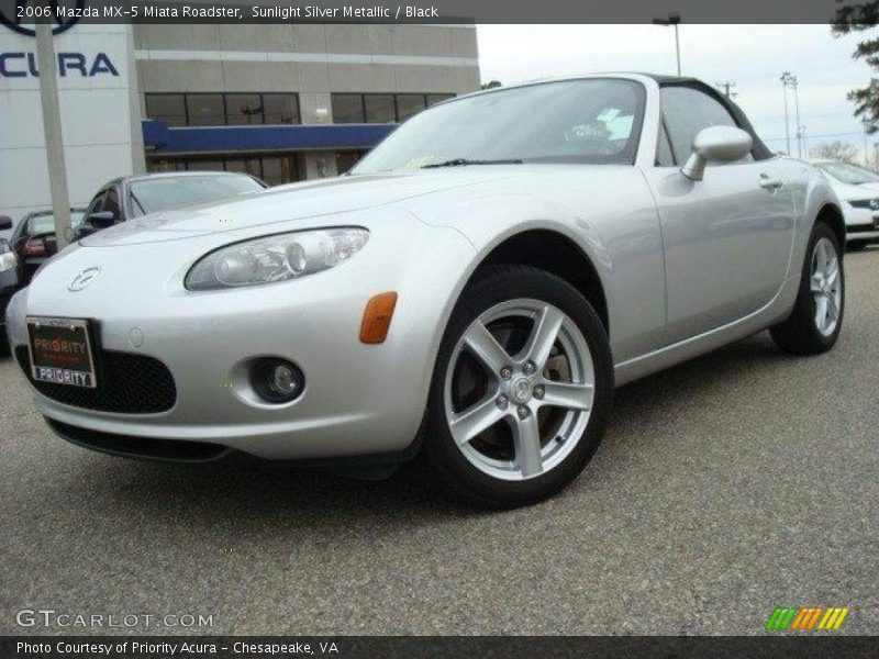 Sunlight Silver Metallic / Black 2006 Mazda MX-5 Miata Roadster