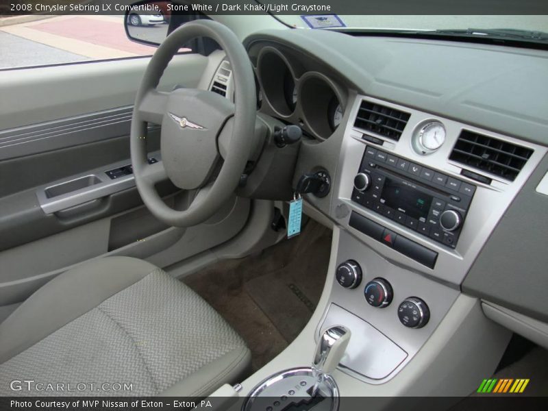 Stone White / Dark Khaki/Light Graystone 2008 Chrysler Sebring LX Convertible
