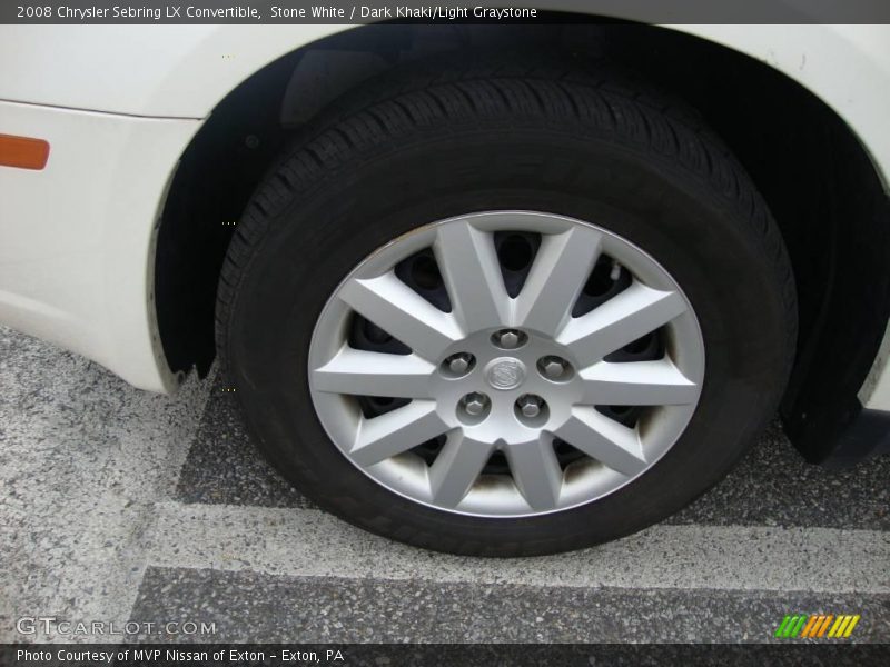 Stone White / Dark Khaki/Light Graystone 2008 Chrysler Sebring LX Convertible