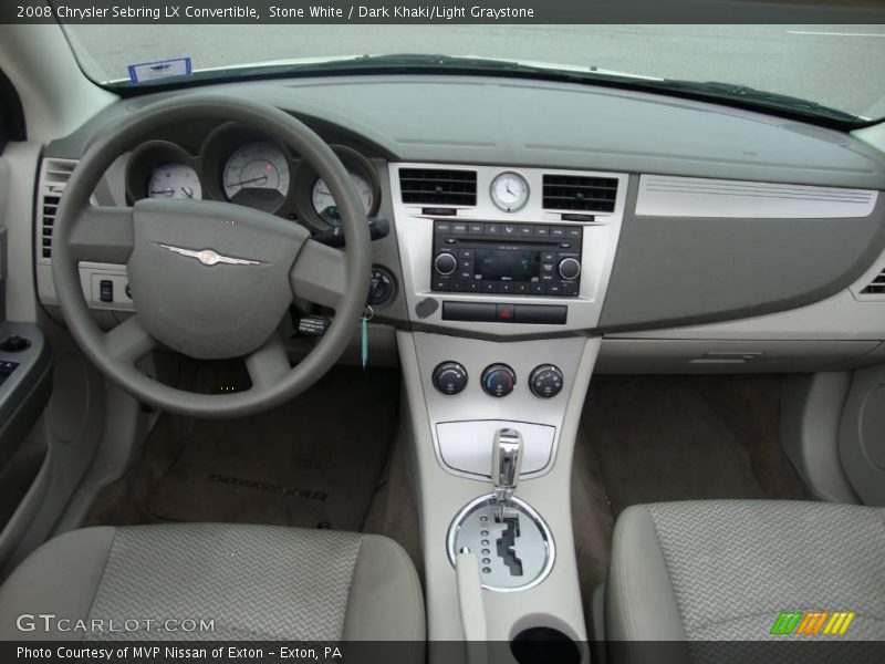 Stone White / Dark Khaki/Light Graystone 2008 Chrysler Sebring LX Convertible