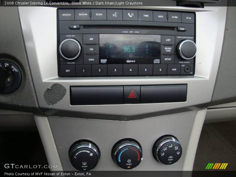 Stone White / Dark Khaki/Light Graystone 2008 Chrysler Sebring LX Convertible