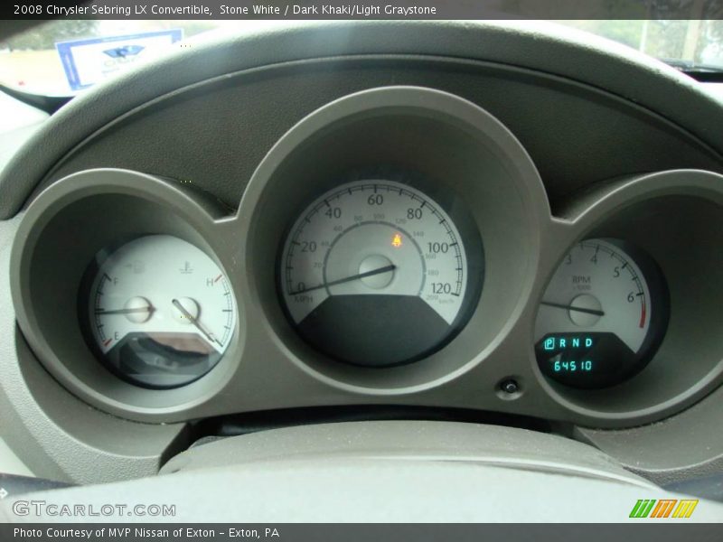 Stone White / Dark Khaki/Light Graystone 2008 Chrysler Sebring LX Convertible