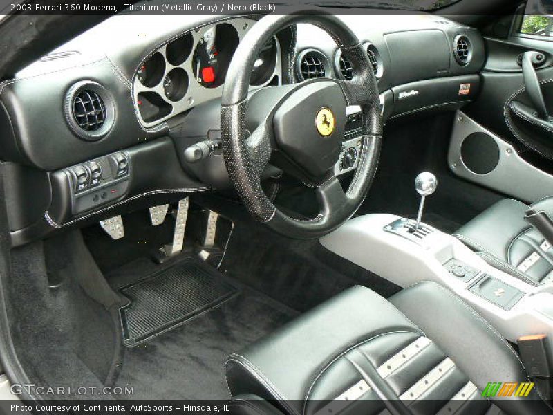 Titanium (Metallic Gray) / Nero (Black) 2003 Ferrari 360 Modena