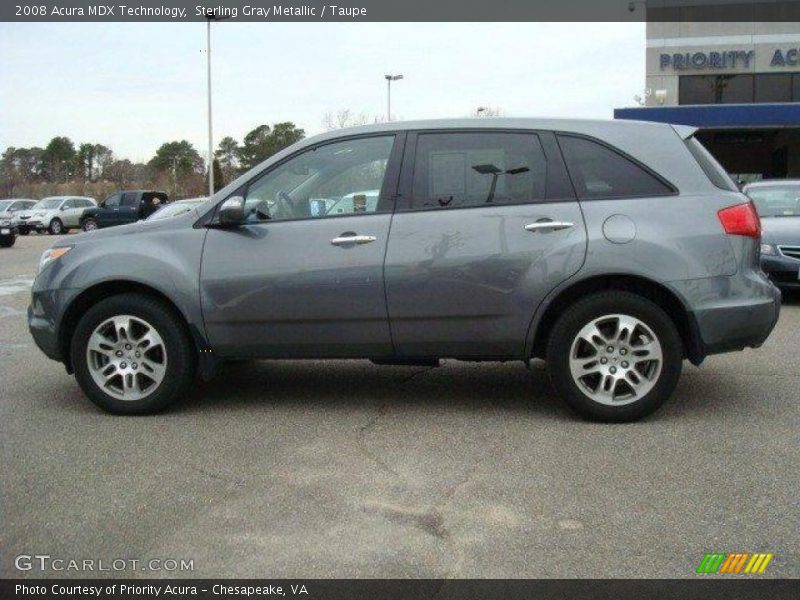 Sterling Gray Metallic / Taupe 2008 Acura MDX Technology