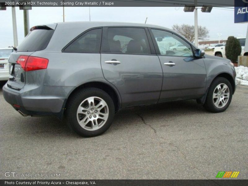 Sterling Gray Metallic / Taupe 2008 Acura MDX Technology