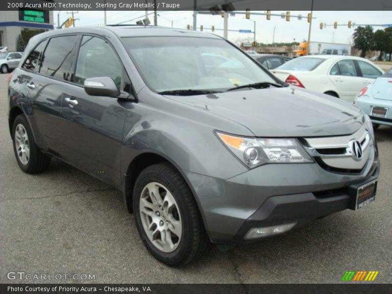 Sterling Gray Metallic / Taupe 2008 Acura MDX Technology