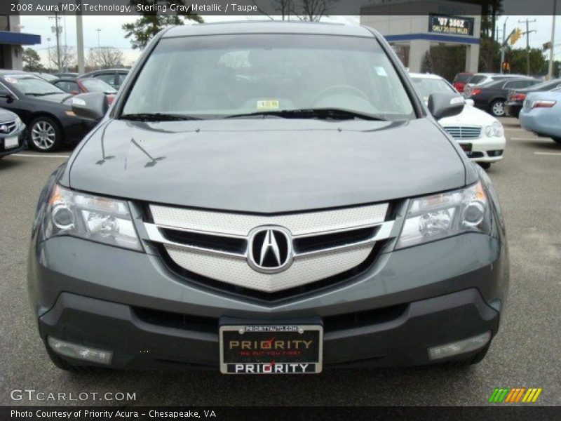 Sterling Gray Metallic / Taupe 2008 Acura MDX Technology