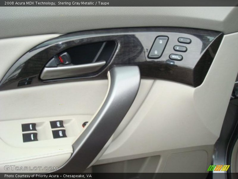 Sterling Gray Metallic / Taupe 2008 Acura MDX Technology