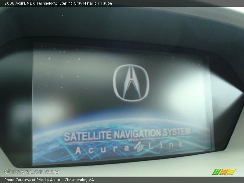 Sterling Gray Metallic / Taupe 2008 Acura MDX Technology