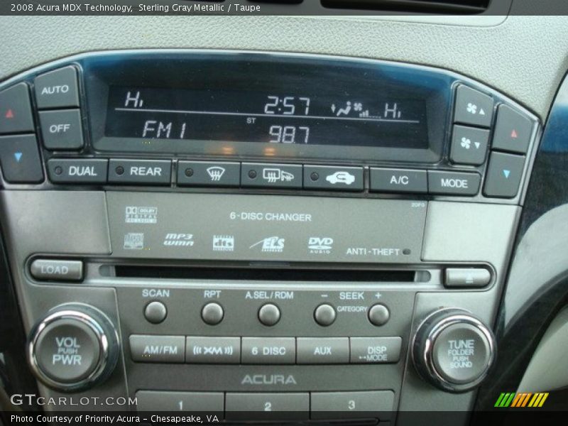 Sterling Gray Metallic / Taupe 2008 Acura MDX Technology